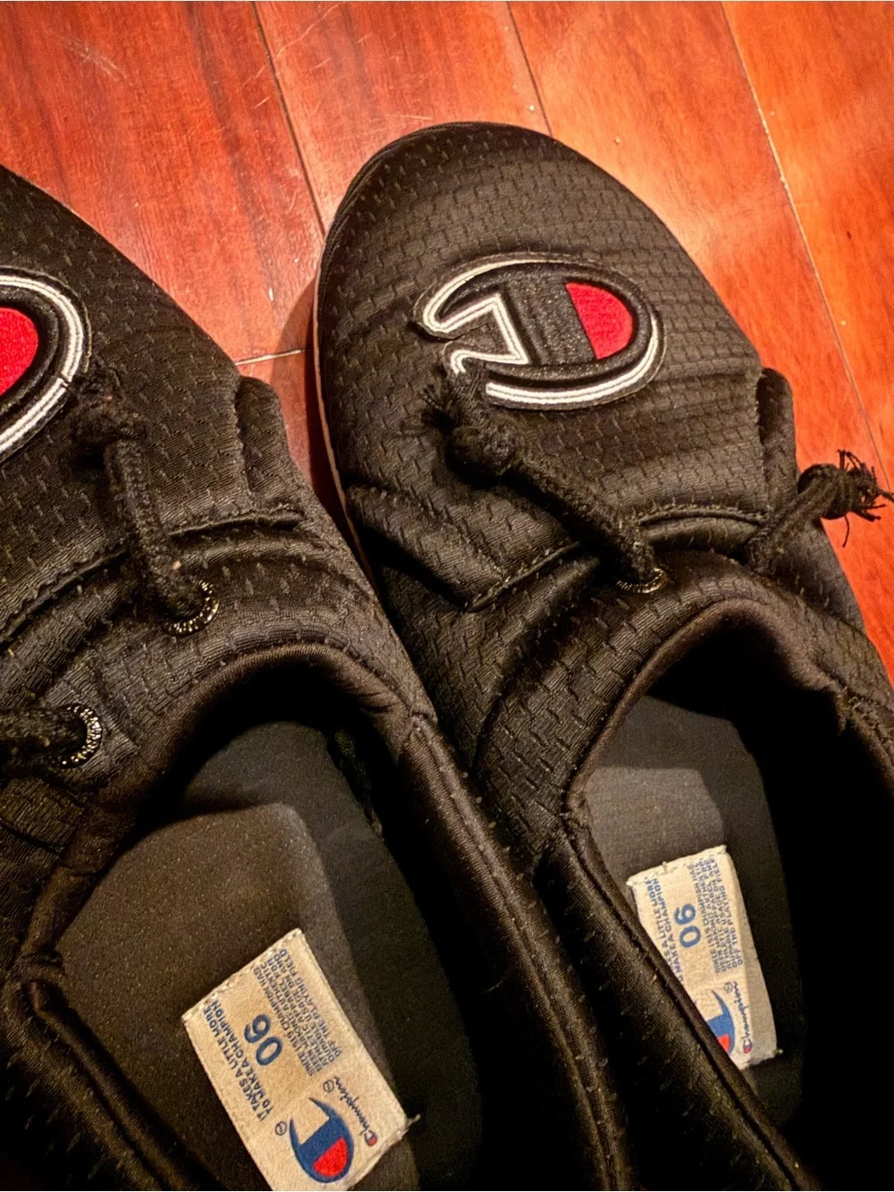 Champion Kids 6Y Black Hoodie Sneaker Slip-On Athletic Shoes Slippers